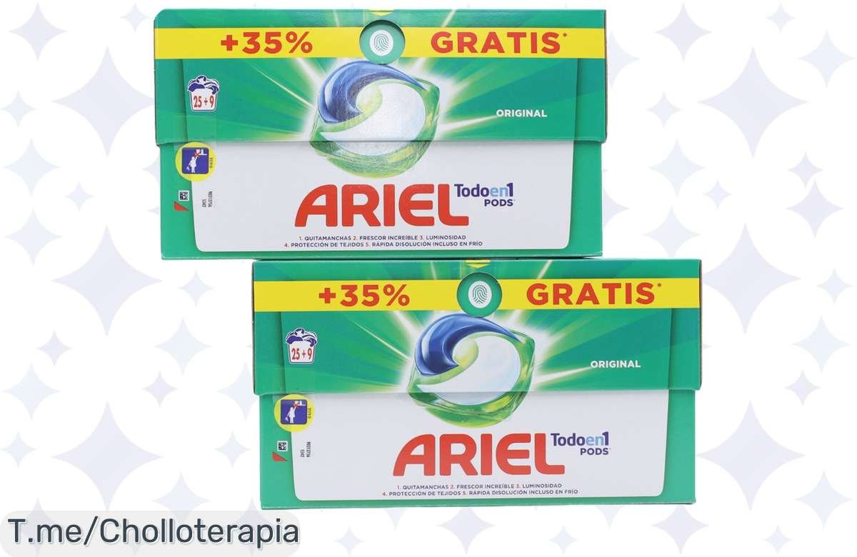 ¡No te quedes sin tu Detergente ARIEL All-in-1 Pack de 2 cajas con 68 lavados en total!