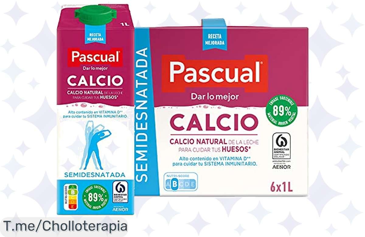 ¡No te quedes sin tu Pascual-Leche Semidesnatada 100% Calcio Natural a precio de chollo! ¡Solo por tiempo limitado! ¡Impulsa tu salud!