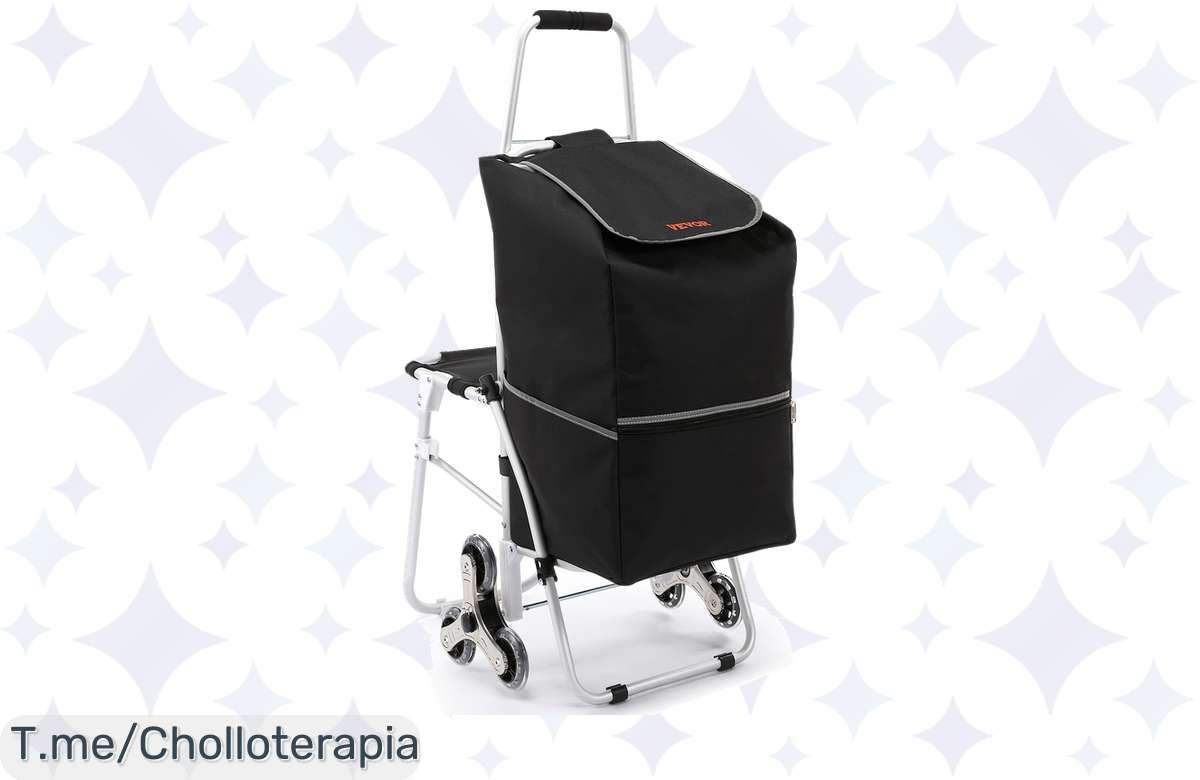 ¡No te quedes sin tu carrito de la compra plegable con asiento y escalador de escaleras! ¡Corre que vuelan!
