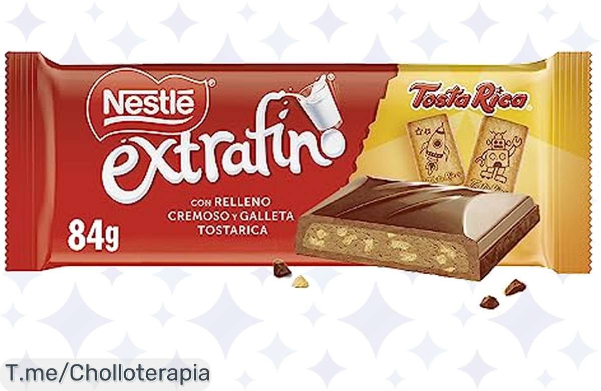 ¡No te resistas! NESTLÉ EXTRAFINO chocolate con leche y galleta Tosta Rica a precio de locura. ¡Corre que vuelan!