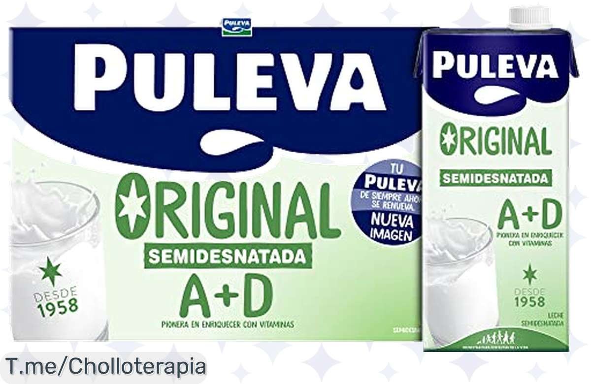 ¡Nutre tu cuerpo al mejor precio con esta oferta de Puleva Leche Semidesnatada A+D Pack 6 x 1L!