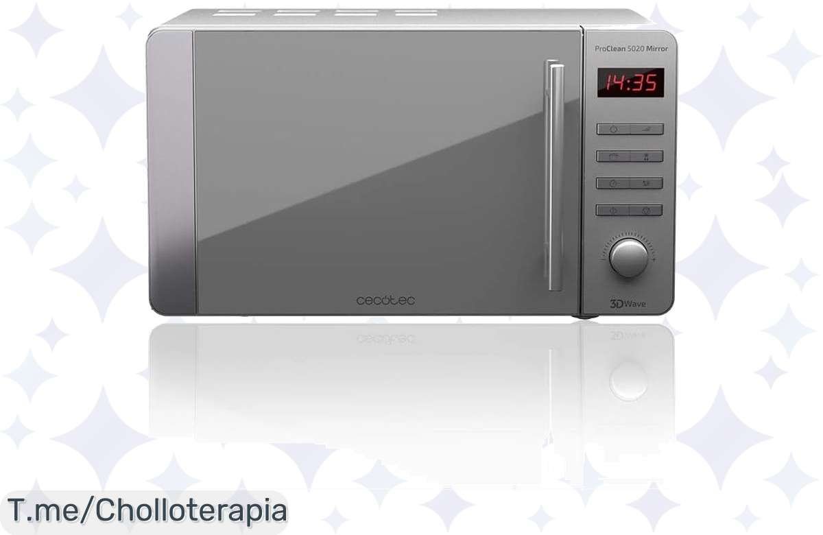 ¡Ocasión Única! Microondas Cecotec Proclean 5020 Mirror 20L a Precio de Risa, 8 Funciones, Diseño Top, ¡No lo dejes pasar!