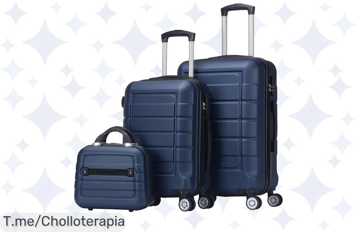 ¡Oferta Explosiva! Set de 3 Maletas Trolley con Candado y 4 Ruedas a precio de locura. ¡No te lo pierdas!