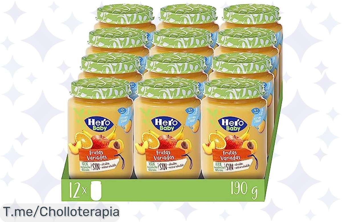 ¡Oferta Flash! Tarritos de frutas naturales para tu bebé  Pack de 12 ¡Corre por el chollo!