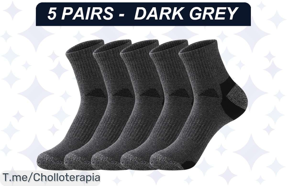 ¡Oferta Loca! 5 Pares de Calcetines Deportivos de Algodón a Precio de Risa – ¡Corre que Vuelan!