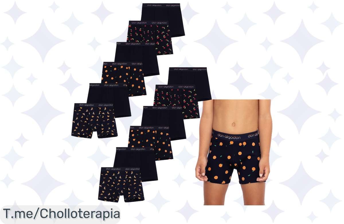¡Oferta Loca! Pack de 12 Boxers Don Algodon para Niño a Precio de Risa