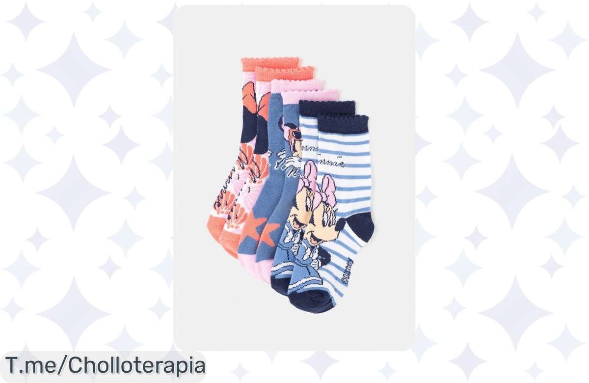 ¡Oferta Loca! Pack de 3 Calcetines de Niña MINNIE ¡Corre que Vuelan!