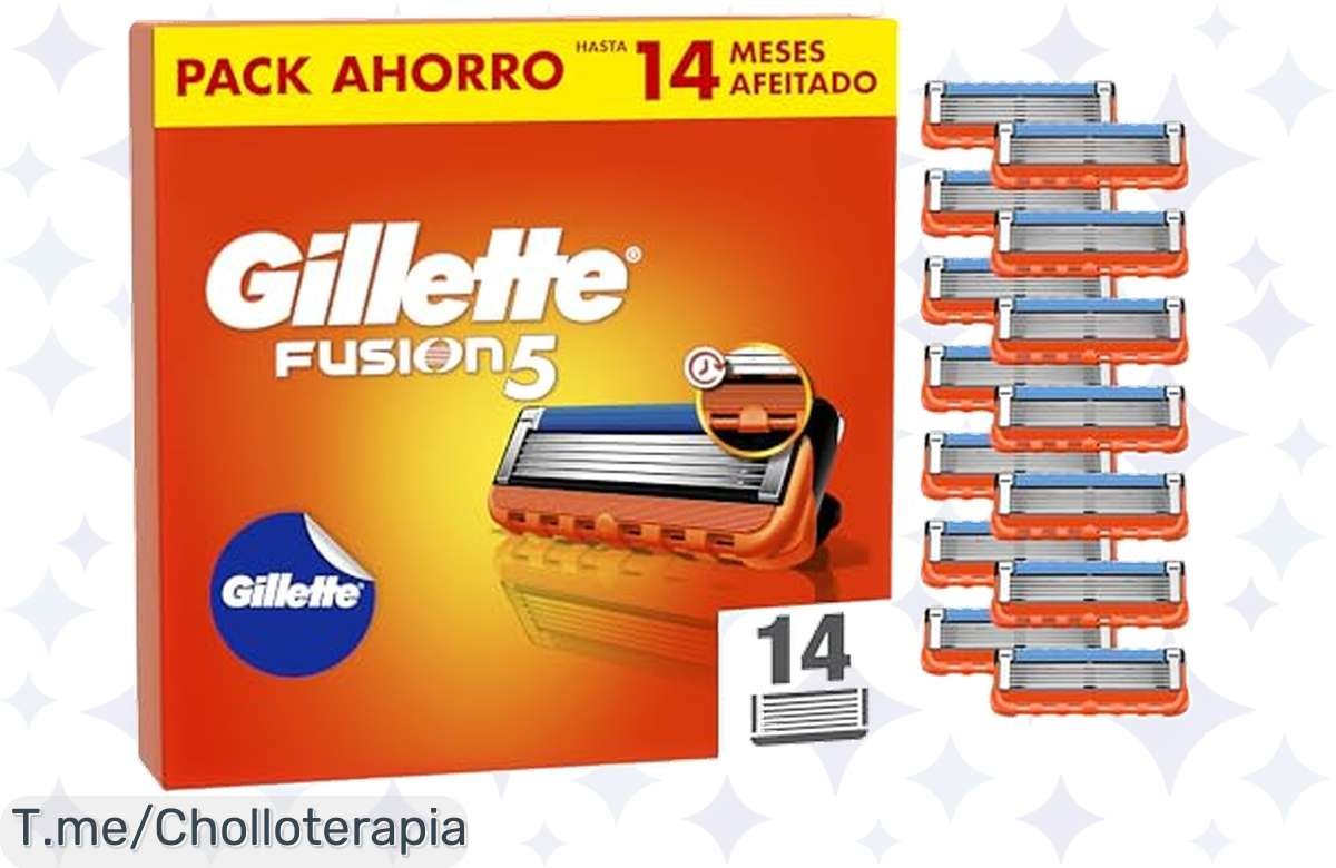 ¡Oferta Relámpago! Gillette Fusion5: 14 Cuchillas de Lujo a un Precio de Locura – ¡No te lo Pierdas!