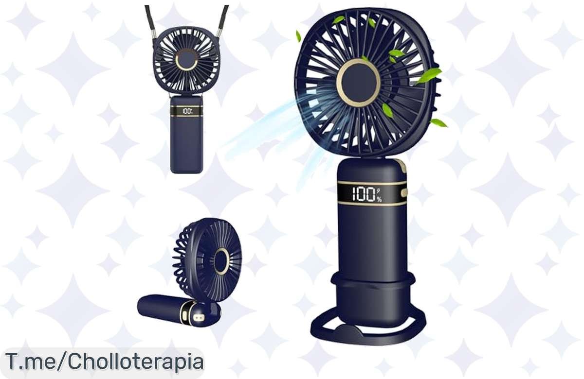 ¡Oferta Relámpago! Ventilador USB Portátil con 5 Velocidades ¡Refresca Tu Verano Ya!