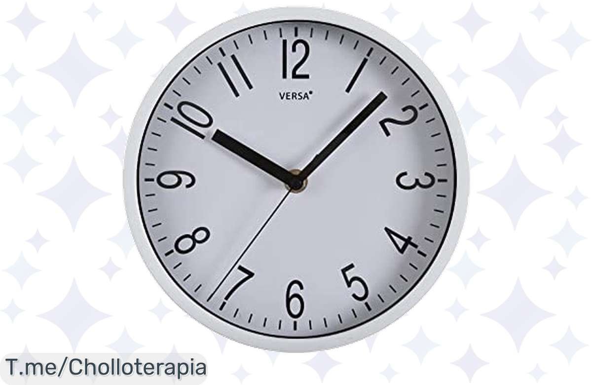 ¡Oferta Única! Reloj de Pared Versa Raven, Diseño Moderno y Súper Preciso ¡Corre que Vuela!