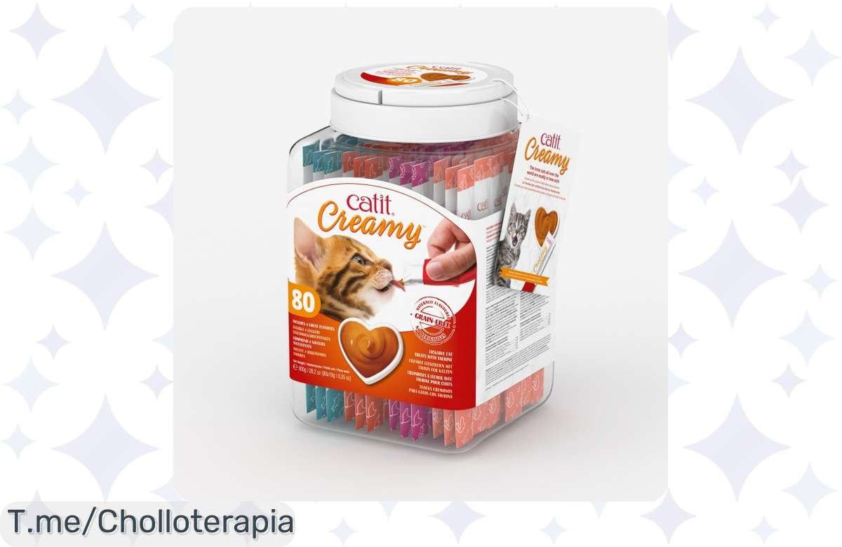 ¡Oferta felina! 80 sobres Catit Creamy tirados de precio, ¡corre a por ellos!