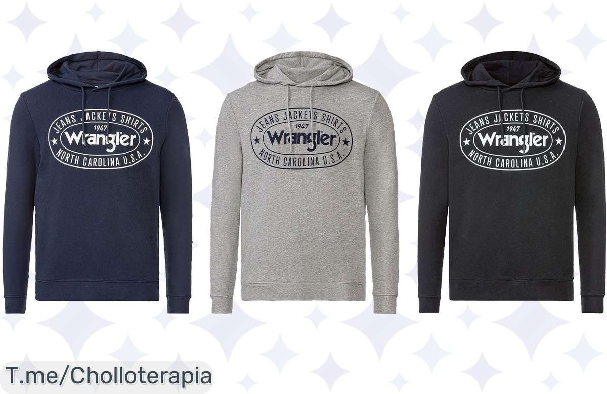 ¡Oferta increíble! Sudadera Wrangler con capucha para hombre a precio irresistible