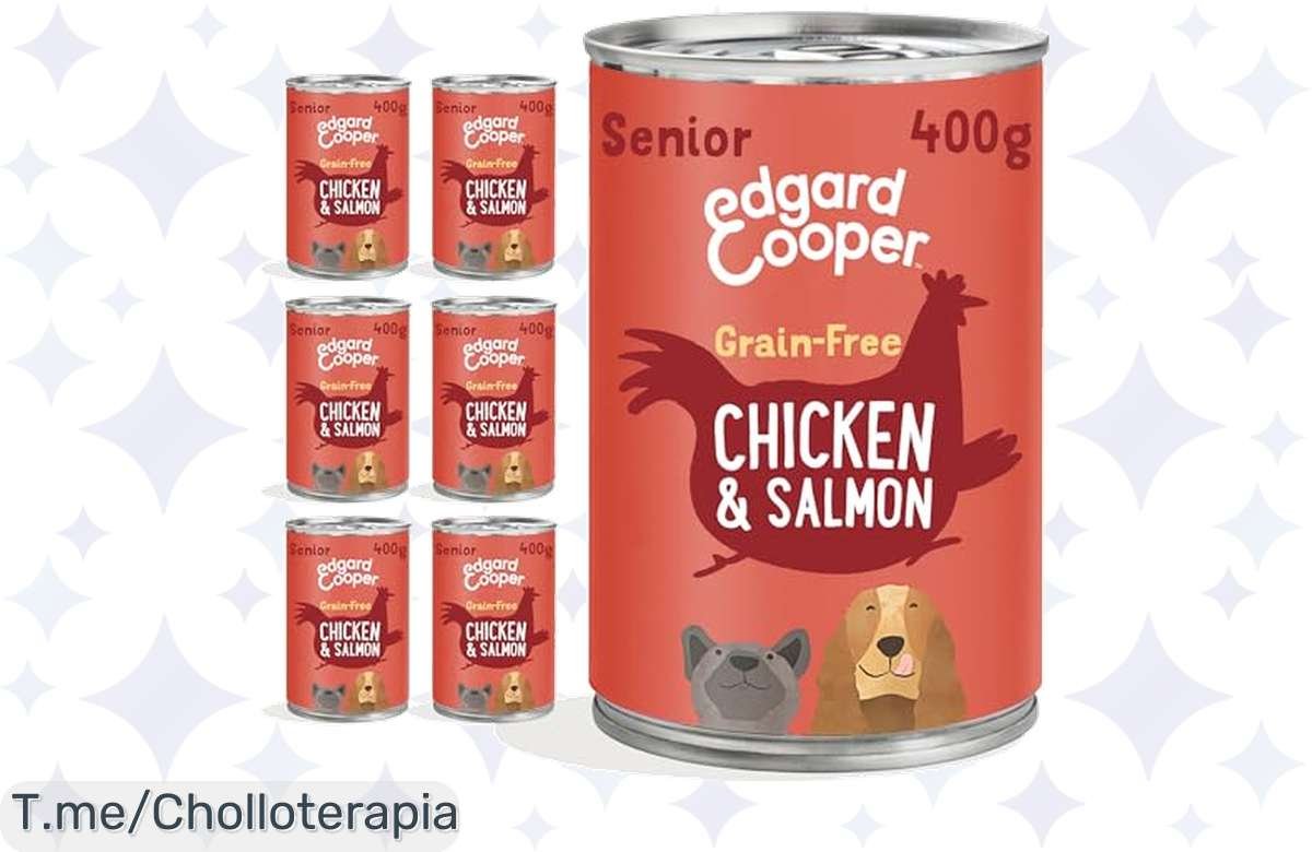 ¡Oferta irresistible para tu peludo! Comida Húmeda Senior Edgard & Cooper, 6 botes de 400g, pura carne fresca a precio de ganga, ¡aprovecha ya!