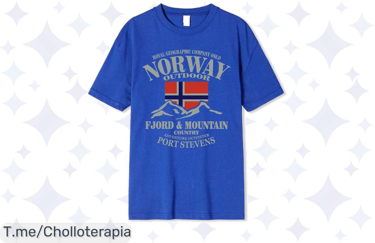 ¡Oferta loca: Camiseta chula con bandera de Noruega, solo para este verano!