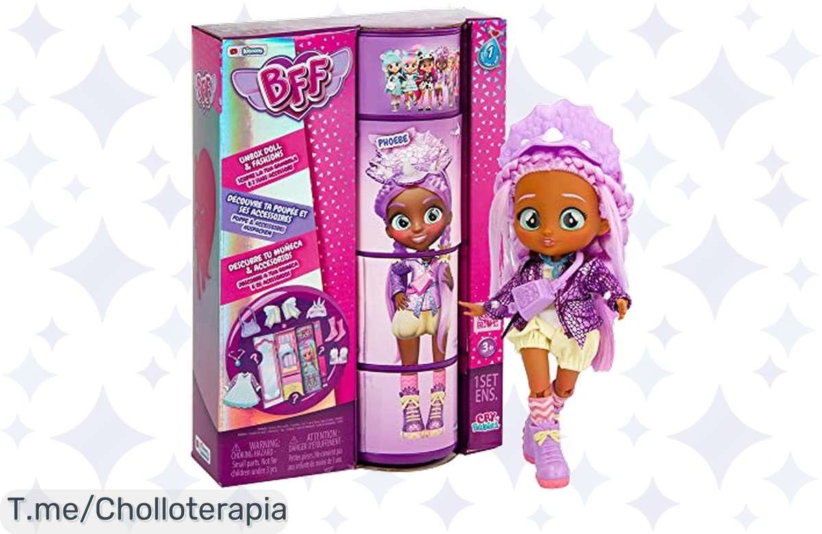 ¡Oferta loca! Muñeca fashion Phoebe con 9 accesorios por una miseria, ¡corre ya!