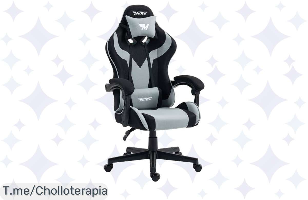 ¡Oferta loca! No te pierdas la silla gaming MUWO MystiX gris a precio de ganga