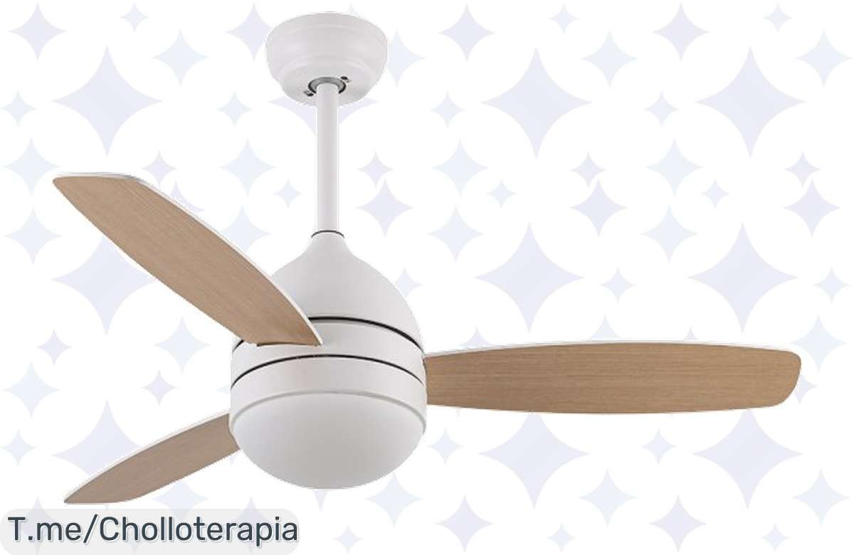 ¡Oferta locura! Ventilador de techo DC Maestral con LED y palas reversibles tirado de precio, no te lo pierdas.