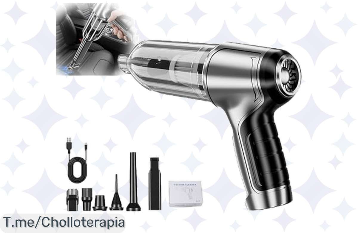 ¡Oferta relámpago! Mini aspiradora Kirposh Airify Pro V2 para coche a precio de ganga, ¡aprovecha!