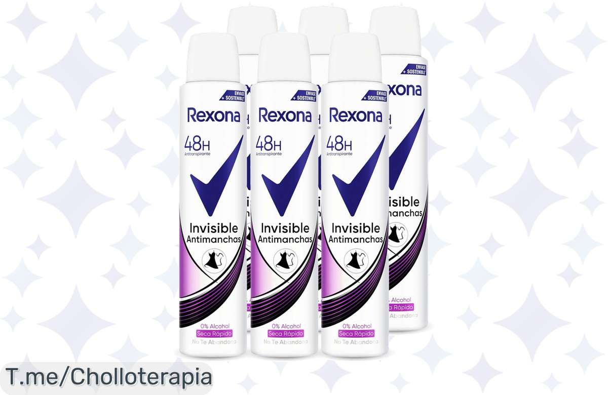 ¡Oferta única! Pack 6 Rexona Desodorantes Invisible Black&White a precio de locura. ¡No te lo pierdas!