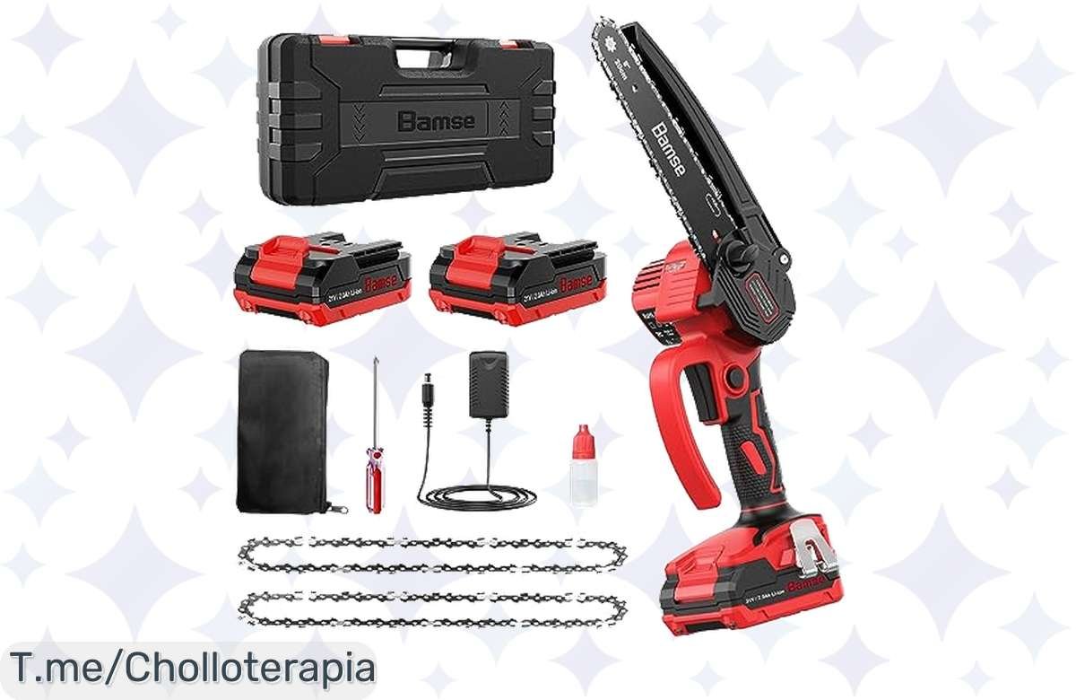 ¡Potencia y precisión con la motosierra eléctrica Brushless Bamse Mini!