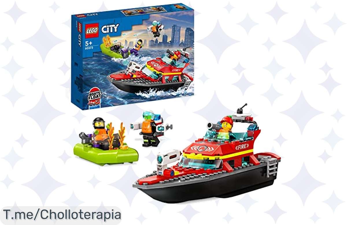 ¡Prepárate para la acción acuática con la Lancha de Rescate de Bomberos LEGO City!