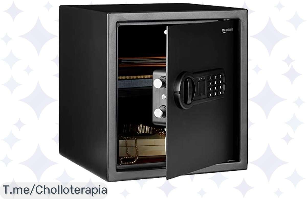 ¡Protege tus tesoros con esta caja fuerte de acero con cierre electrónico!