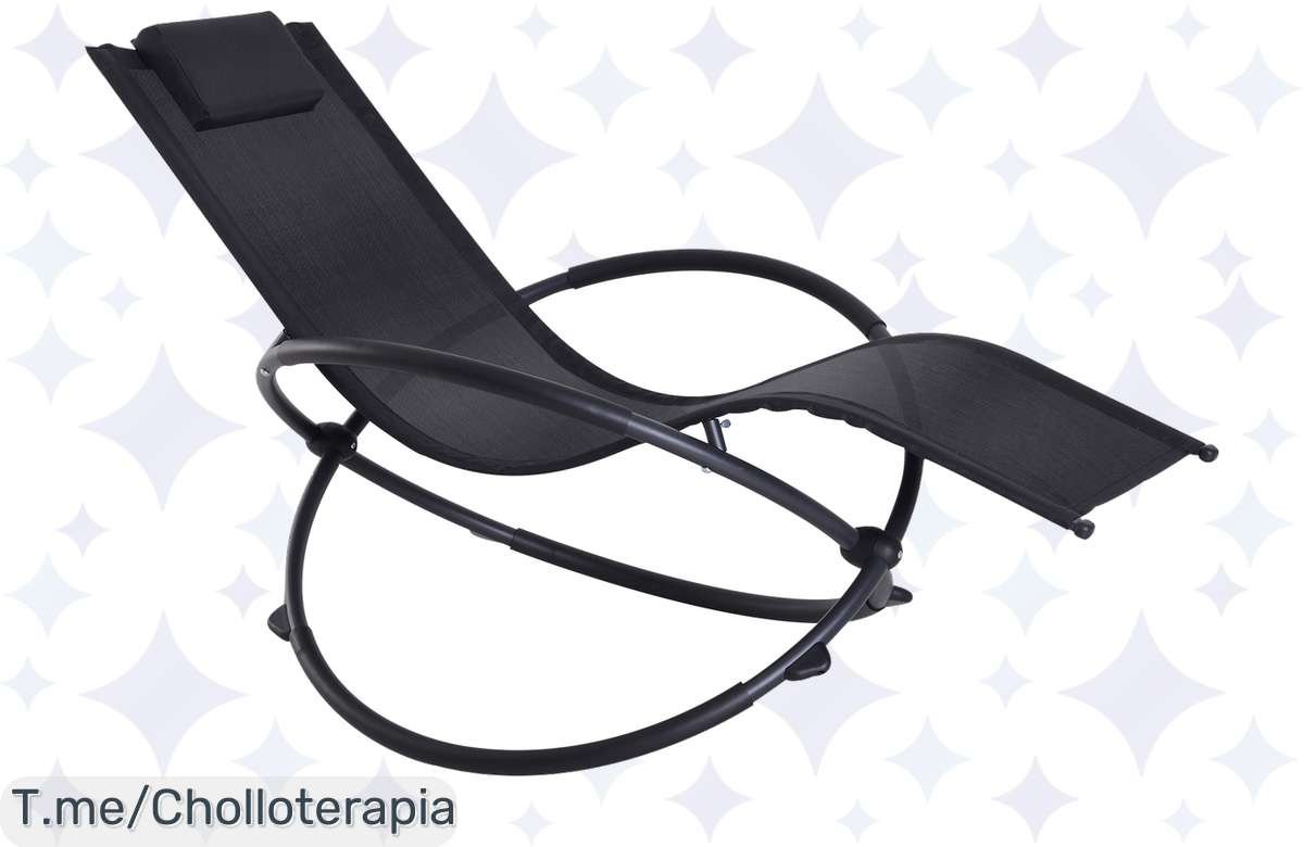 ¡Relájate como nunca con la tumbona mecedora Outsunny en oferta hoy!