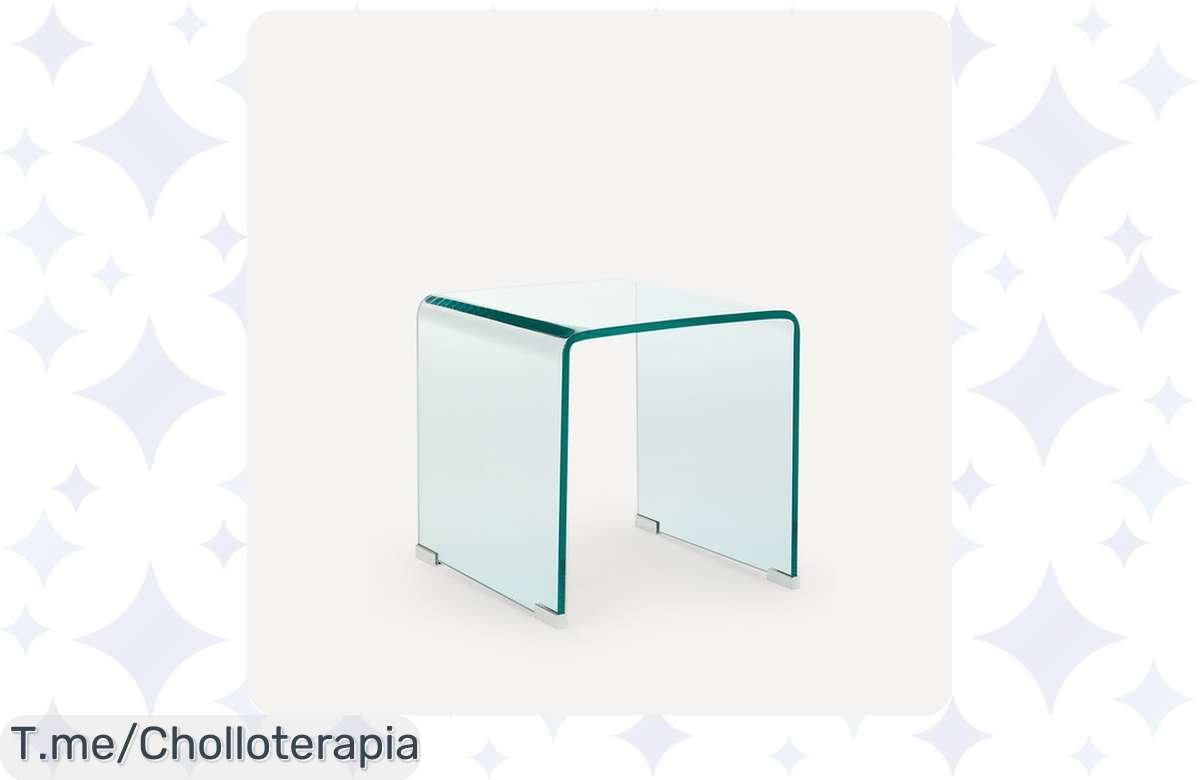 ¡Renueva tu sala con la mesa auxiliar de cristal Shiny en El Corte Inglés! ¡No te lo pierdas!
