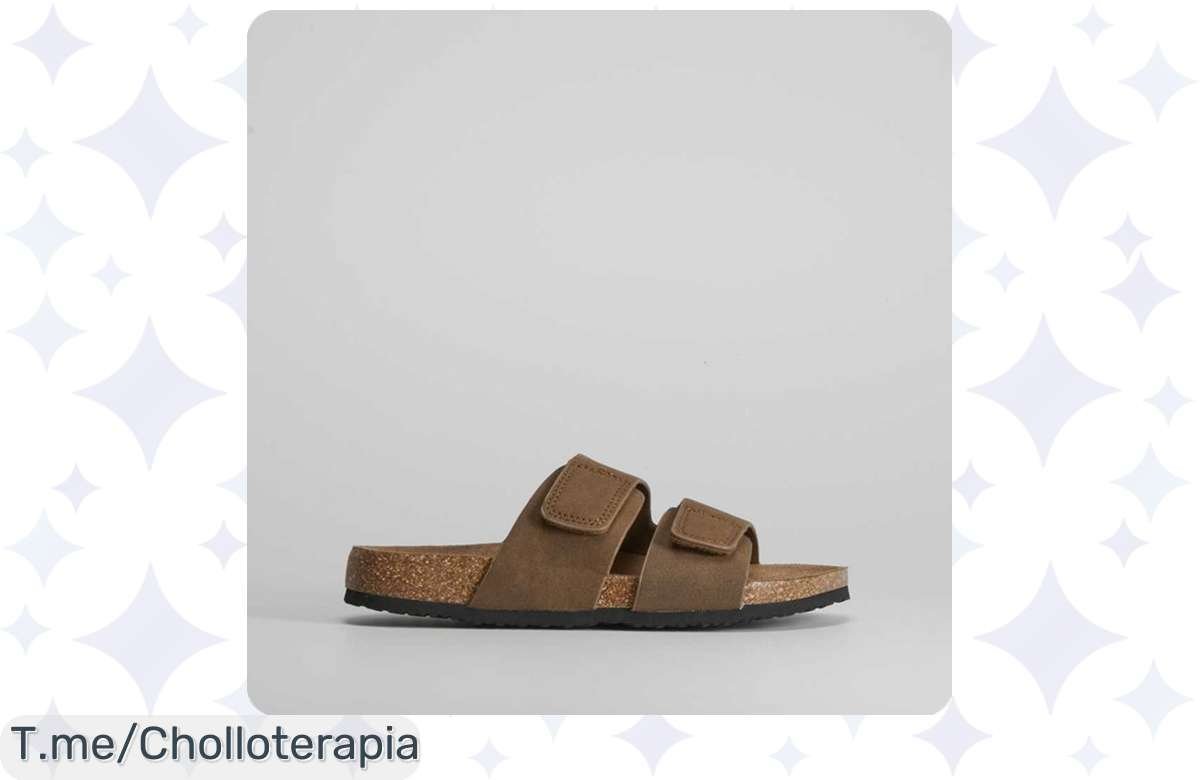 ¡Sandalia bio velcros marrón NYC a precio que ni te imaginas!