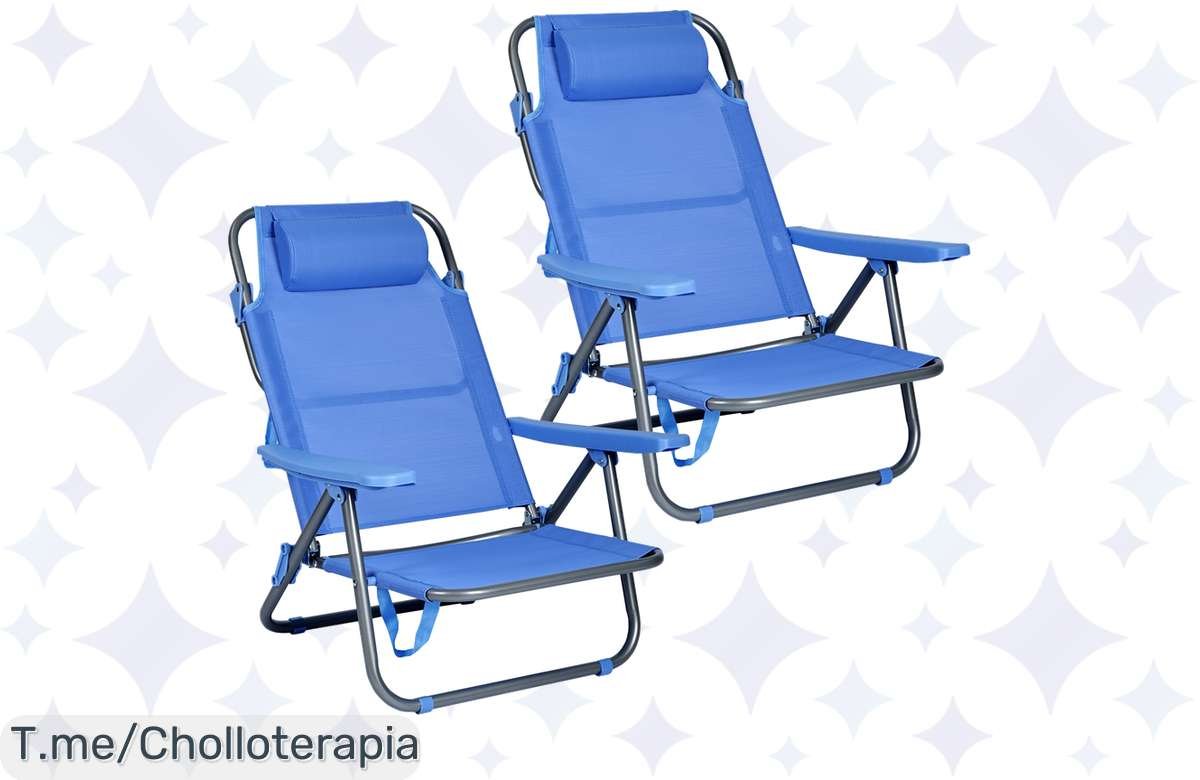 ¡Sorpréndete con este pack de sillas de playa plegables!
