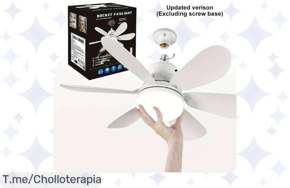 Aire fresco y luz en un clic: Ventilador de techo regalado, ¡solo hoy!