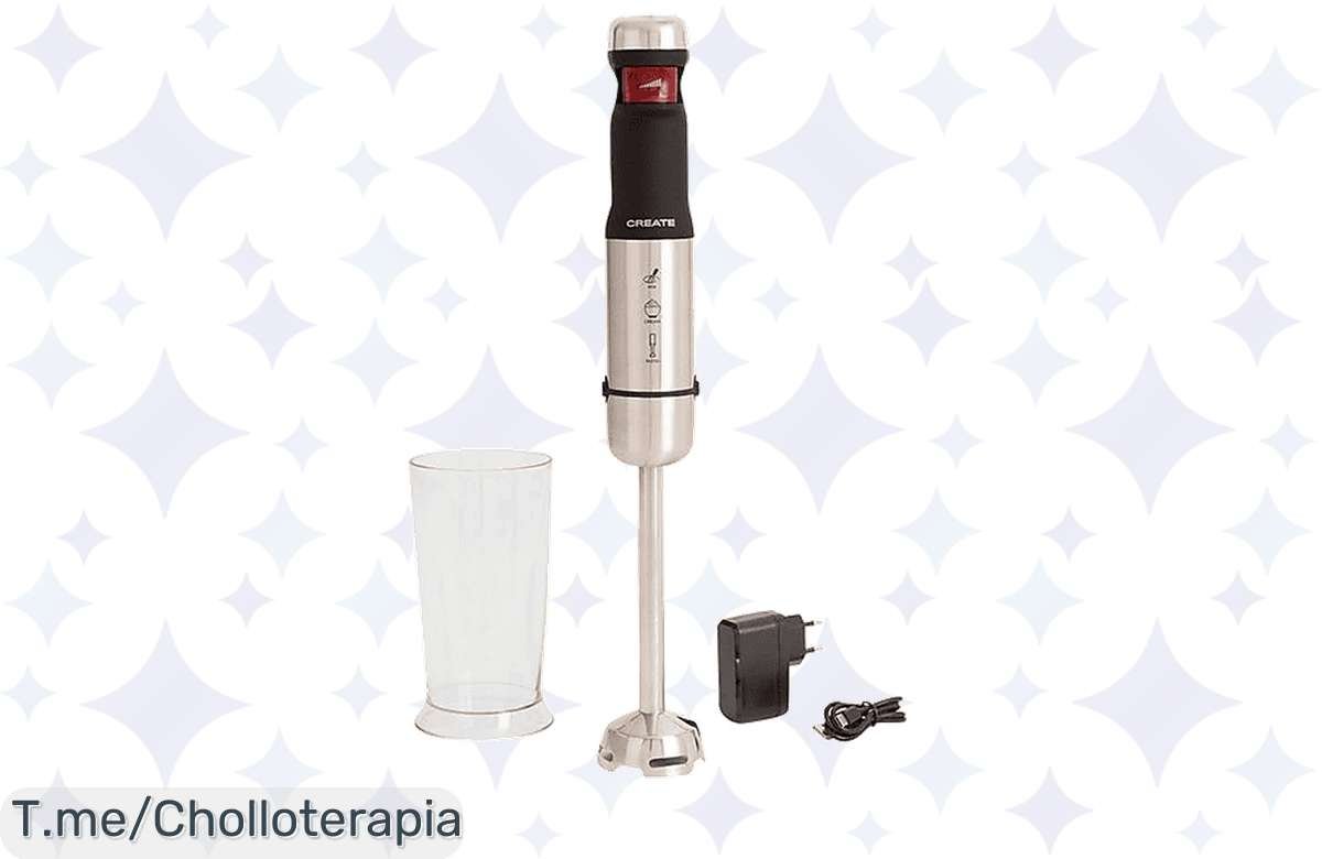 Batidora de mano CREATE FULLMIX TITAN: ¡Oferta loca! 200 W y 5 velocidades, solo hoy.