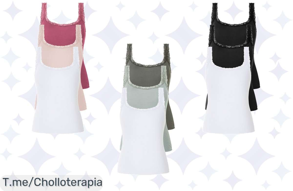 Camisetas con encaje: ¡Aprovecha el pack de 3 a precio de ganga!