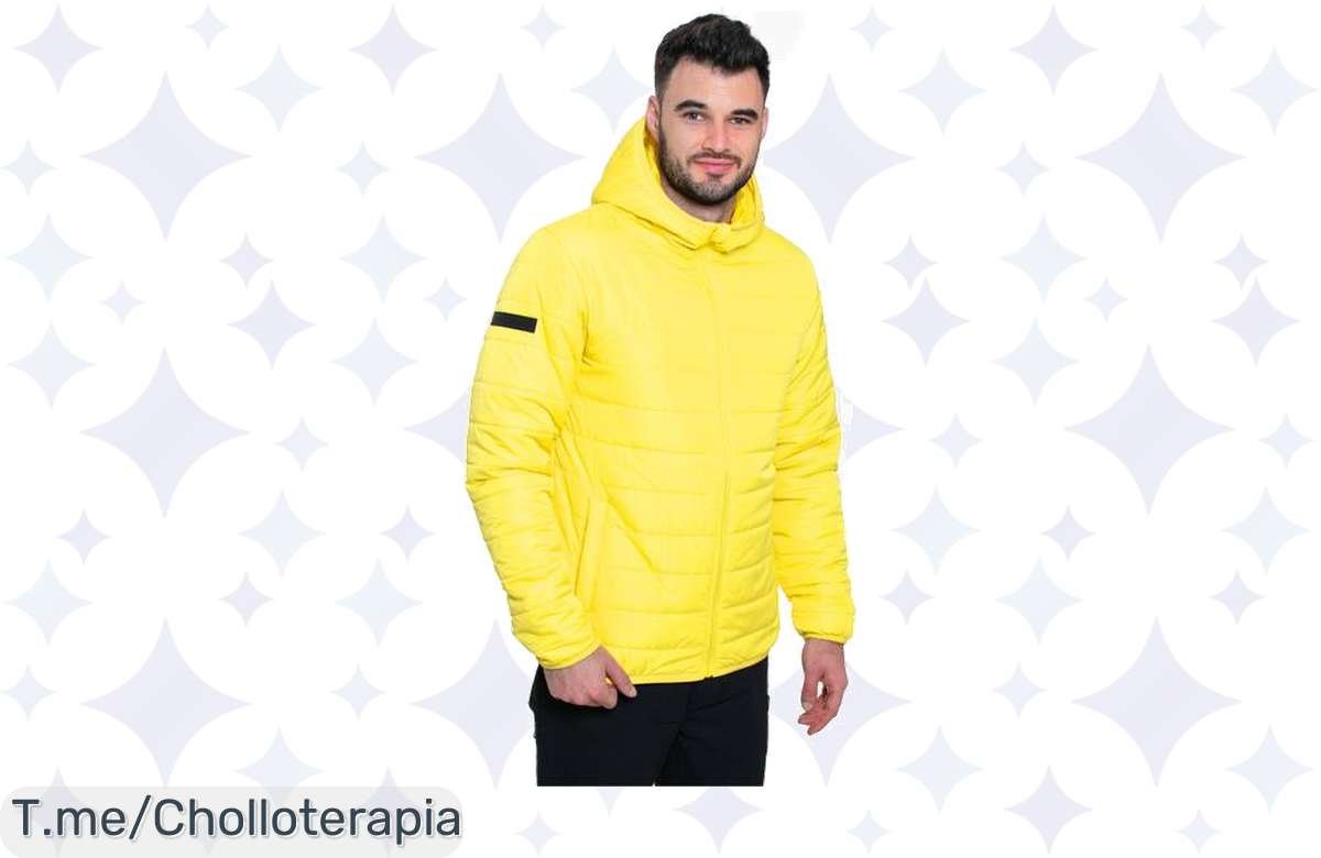 Chaqueta acolchada Askja amarilla para hombre a precio de locura, ¡no te lo pierdas!