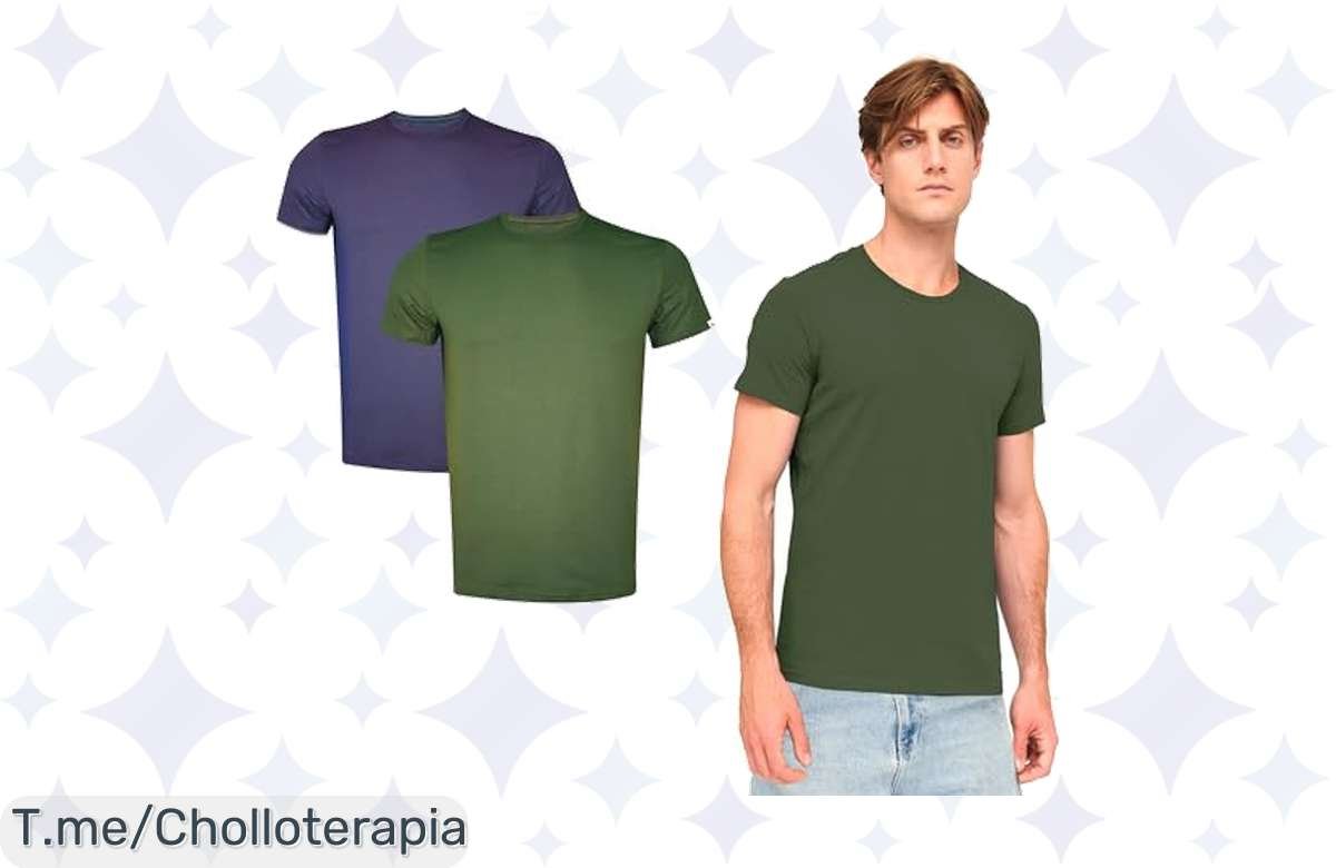 Chollazo: 2 Camisetas de Cuello Redondo para Hombre ¡Precios de Locura!