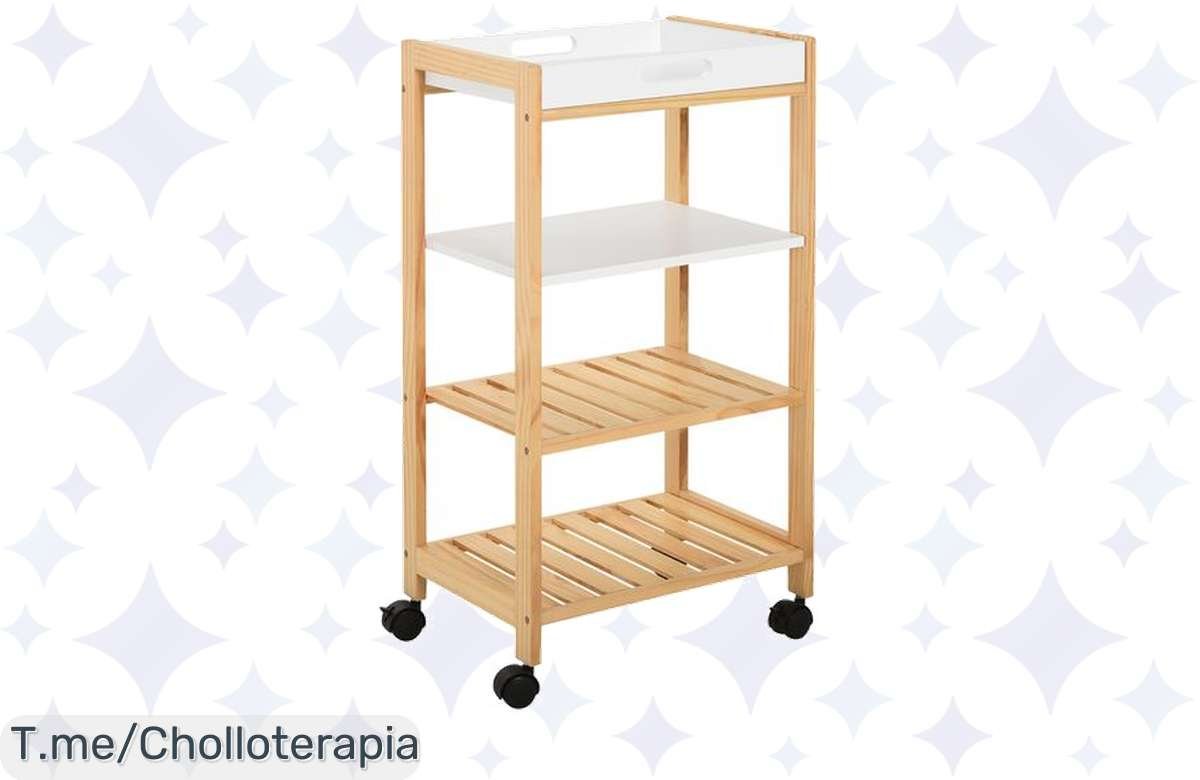 Chollazo del Bueno: Carrito de Cocina MDF a Precio de Locura ¡Corre!