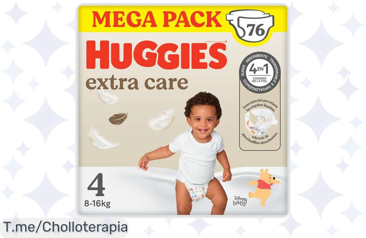 Descuento brutal: Huggies Extra Care tirados de precio en todas las tallas!
