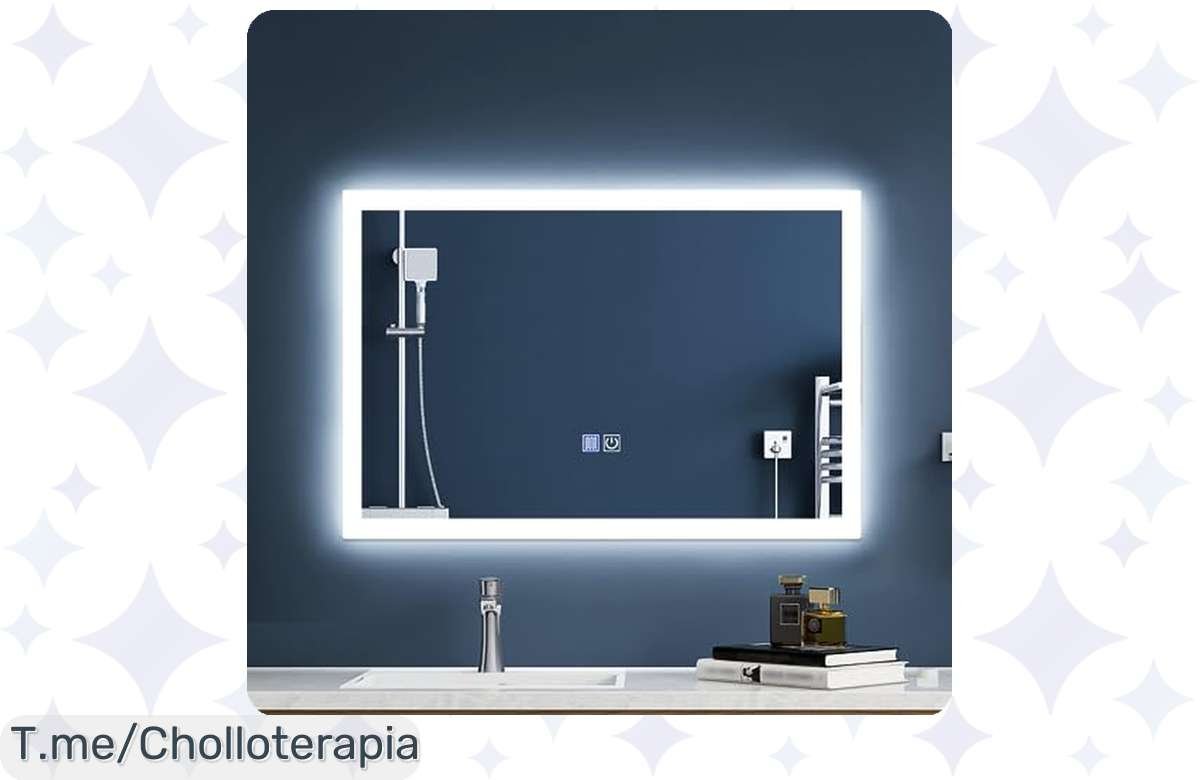 Espejo de baño LED regalado: 61 x 41cm, ilumina tu hogar con esta oferta insuperable