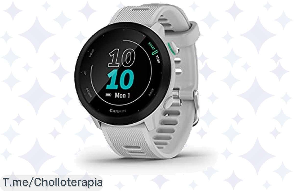 Garmin Forerunner 55 con 50% off: ideal para runners, 2 semanas de batería y monitoreo top.