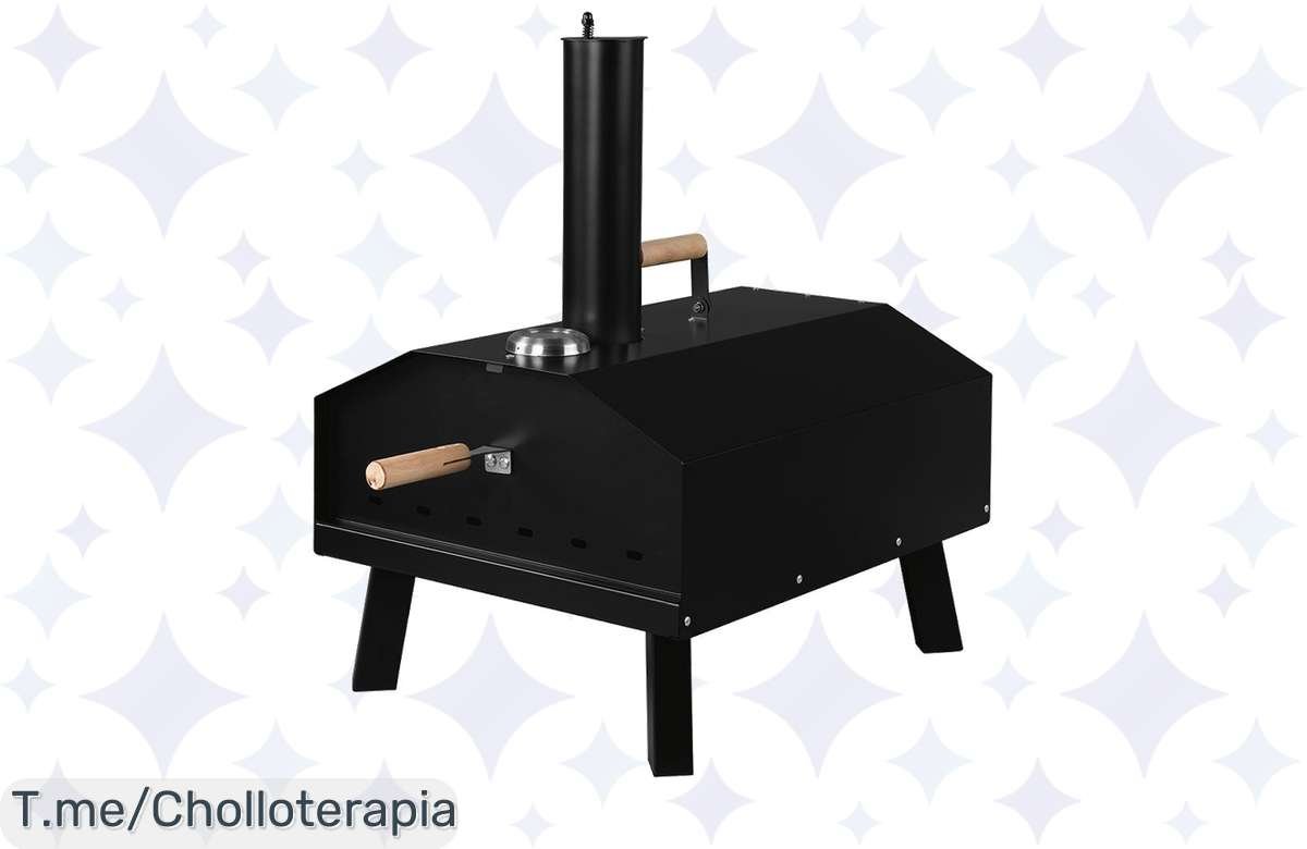 Horno para pizza de exterior con termómetro, ¡solo hoy a precio de risa!