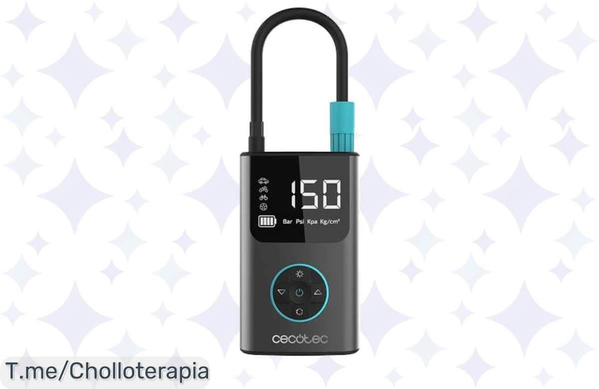 Inflador Cecotec Air Max: ¡150 PSI + Carga Rápida y Luz LED! Oferta Única, ¡Corre por el Tuyo!