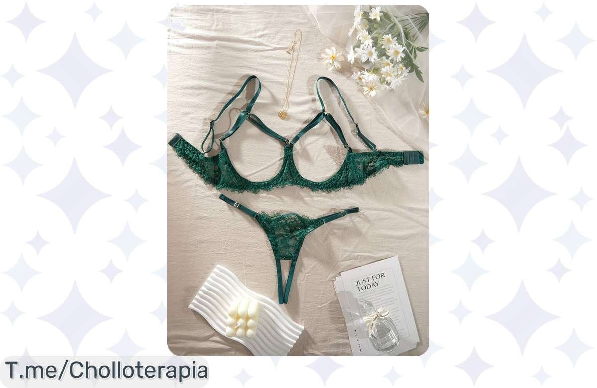 Lencería erótica de encaje floral a un precio alucinante, ¡no te lo pierdas!