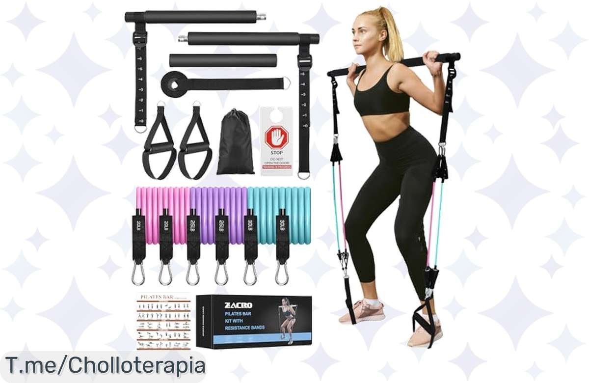 Lleva tu entrenamiento en casa al siguiente nivel: Kit de barra de pilates en oferta bomba