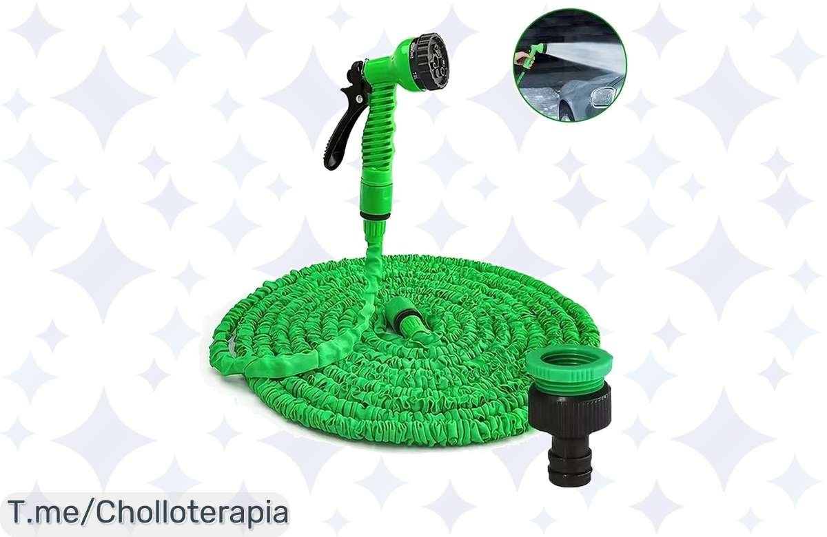 Manguera mágica en oferta: ¡expansible, potente y súper práctica! ¡No te la pierdas!