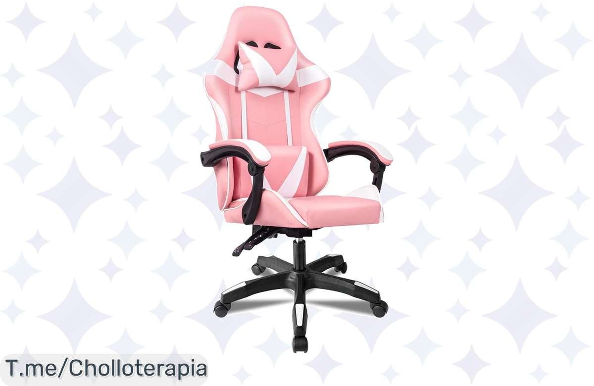 Mega ganga: Silla gaming ergonómica con cojín lumbar, ¡rebajadísima!
