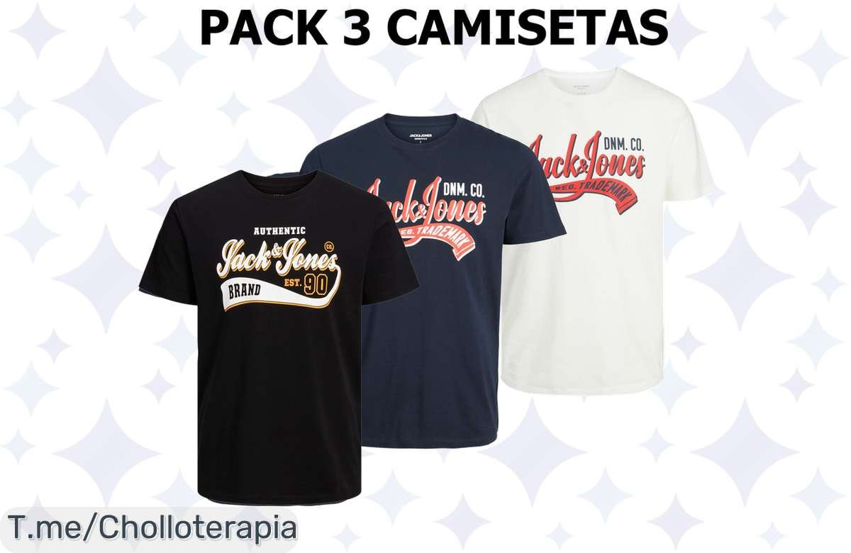 Mega ofertón: 3 camisetas Jack & Jones regaladas, ¡aprovecha ya!
