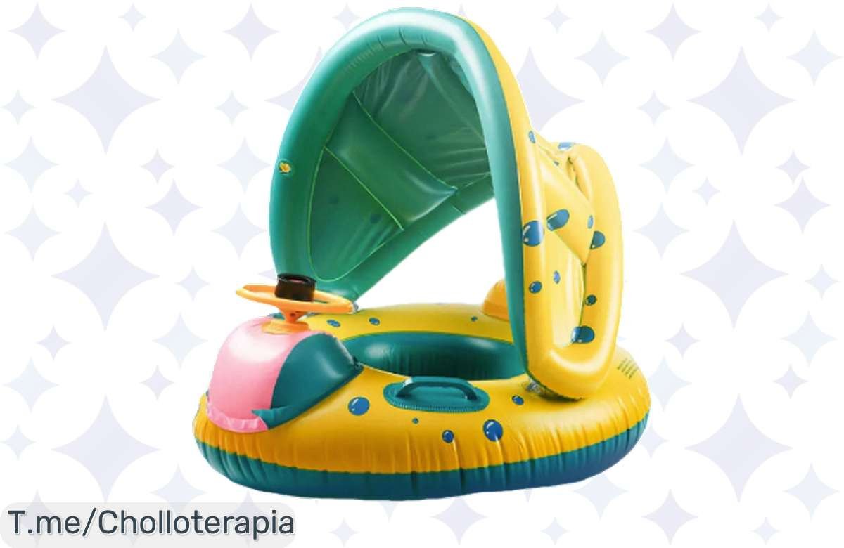 MegaOferta de Verano: ¡Anillo de Natación para Bebés con Parasol Tirado de Precio!
