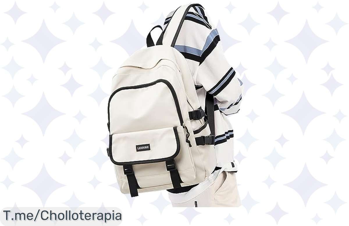 Mochila escolar moderna tirada de precio: super espaciosa y resistente al agua, ¡no la dejes pasar!