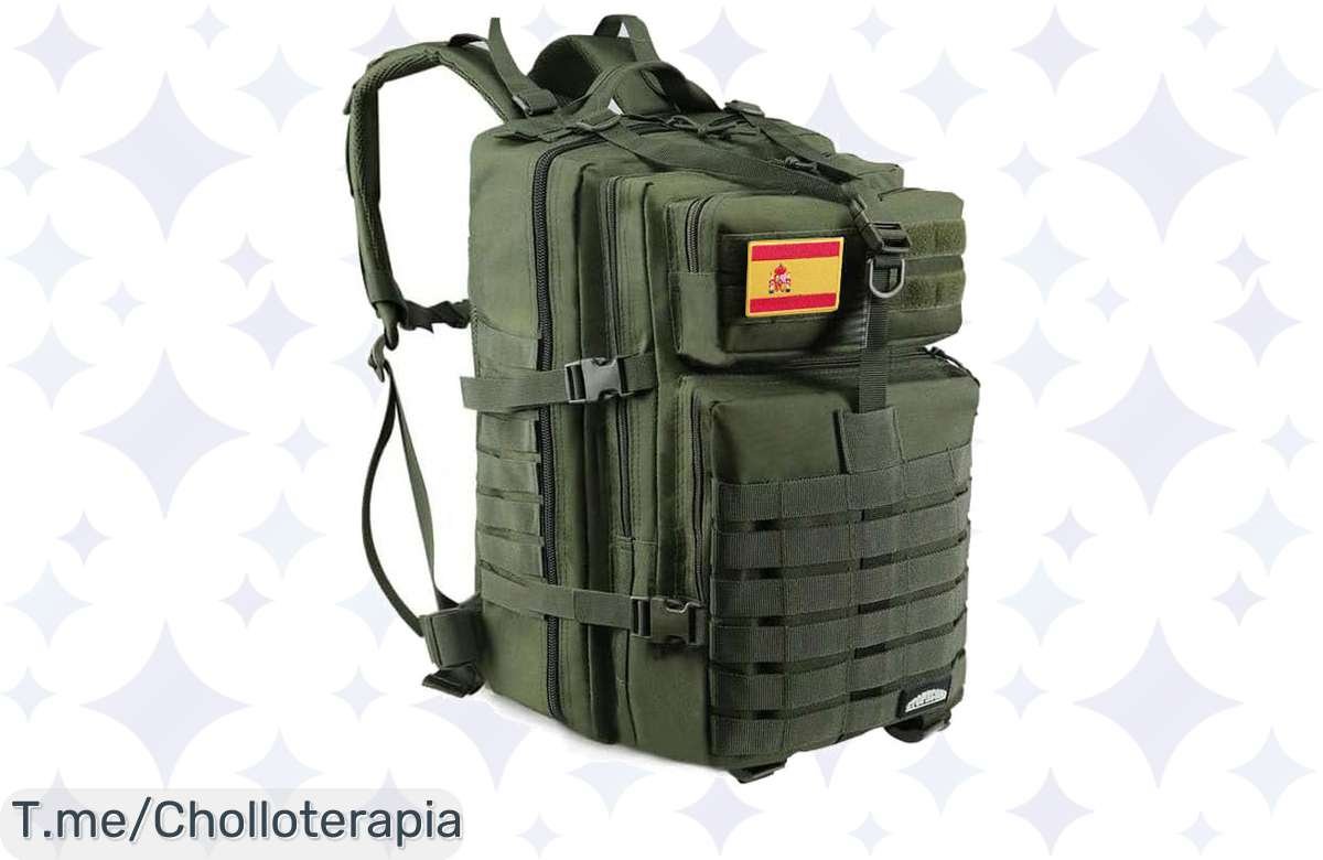 Mochila táctica 50L en oferta: ¡Impermeable y perfecta para tu próxima aventura!