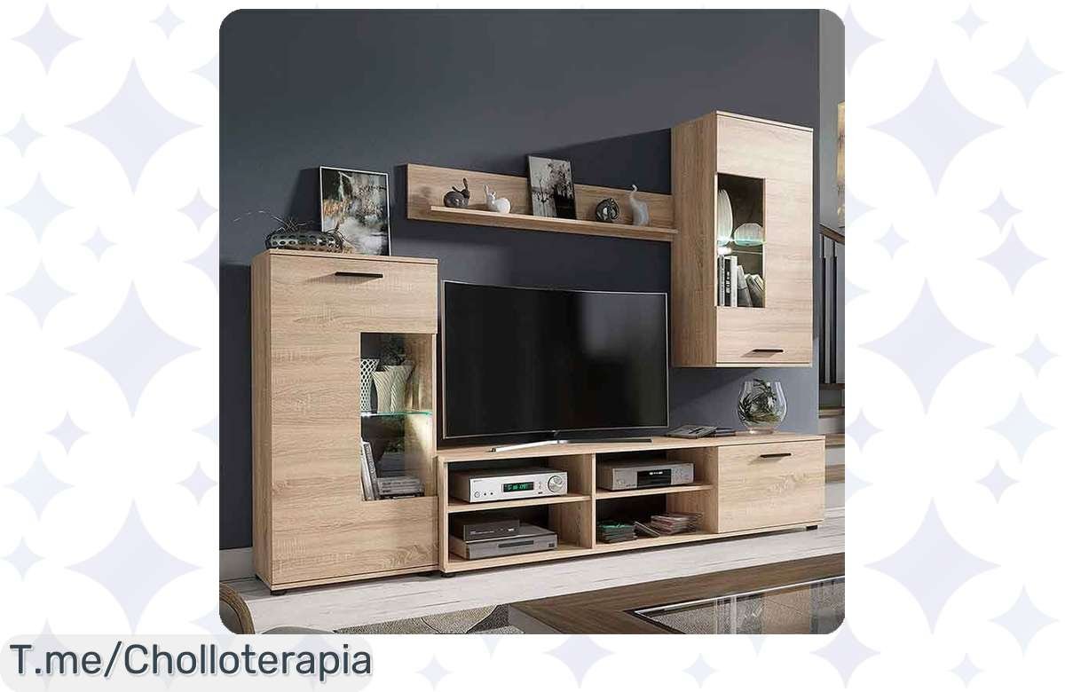 No dejes pasar esta oferta única en la composición de salón Antígona con luces LED